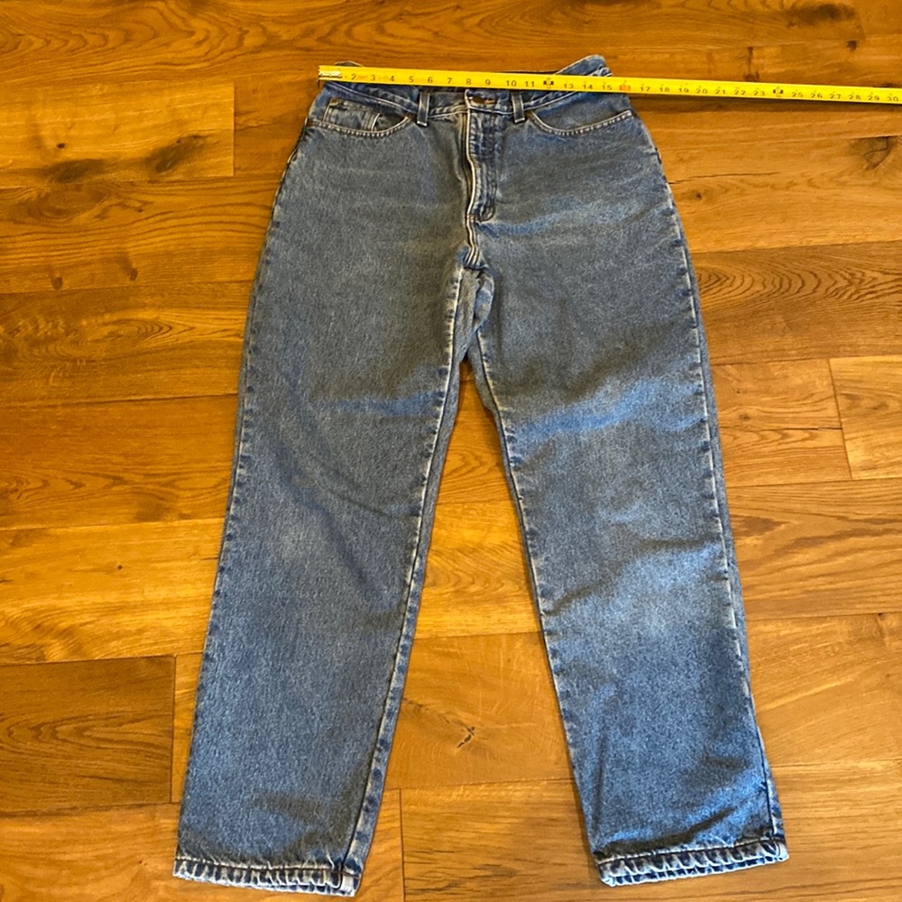 L.L. Bean Double L relaxed fit jeans with fully lined flannel